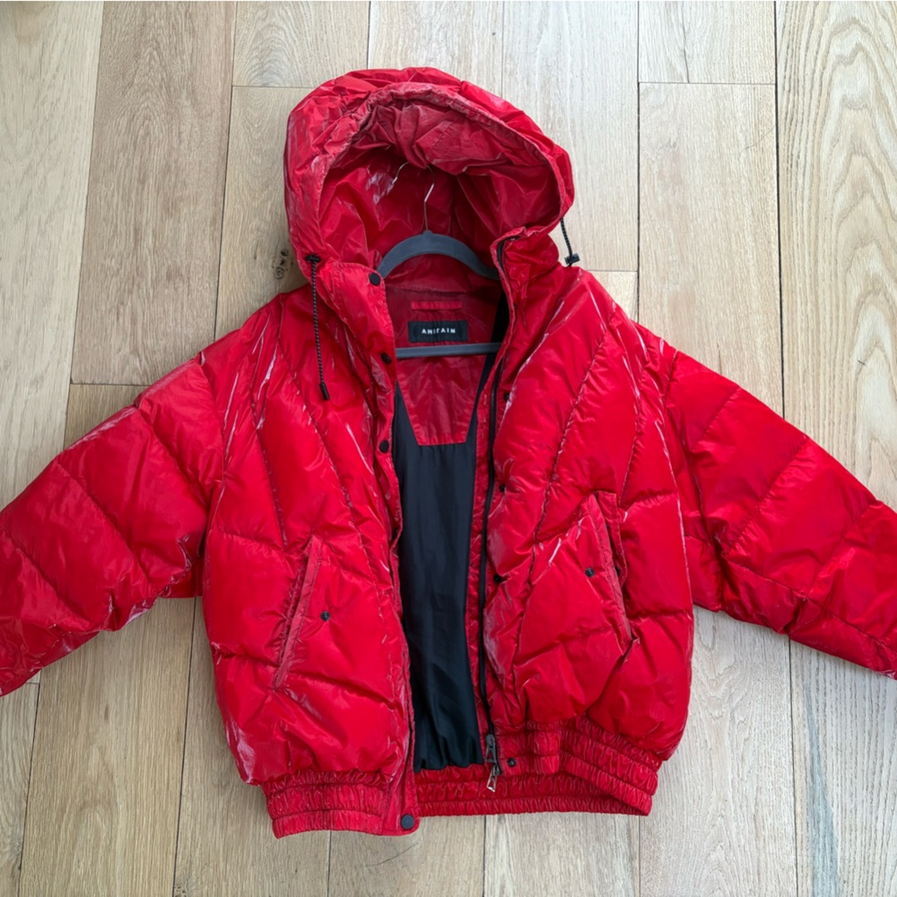 Ahirain Red Women's Puffer Jacket